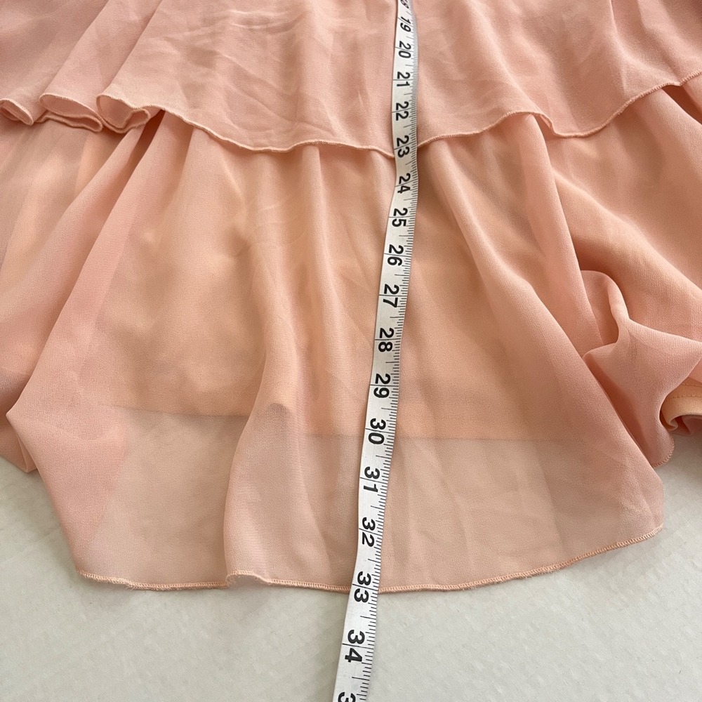 Boohoo Tiered Maxi Skirt 2 Pink Boho Ruffle Romantic Ethereal Fairy Feminine - Picture 5 of 11
